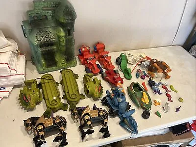 Parts Lot Masters Of The Universe Castle Grayskull Vehicles & More  • $93.74