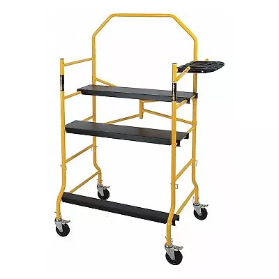 MetalTech 5 High Portable Jobsite Series Mobile Scaffolding With Locking Wheels • $270.87