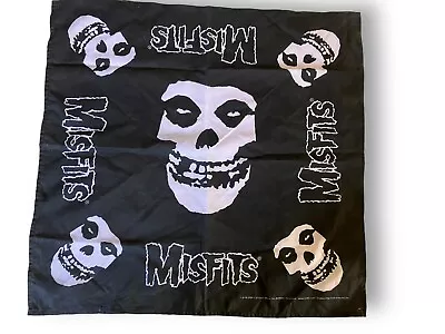 Vintage 2004 The Misfits Bandana Glenn Danzig Doyle Punk Horror 20”x20” • $30