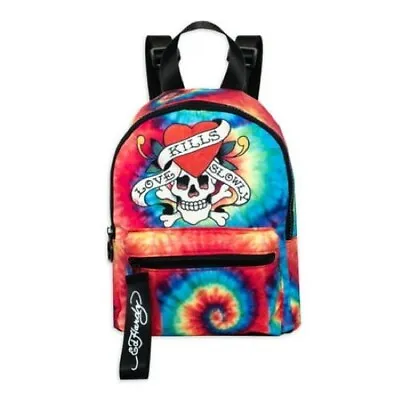 Ed Hardy Unisex Nylon Skull On Rainbow Backpack With Top Handle • $35.97