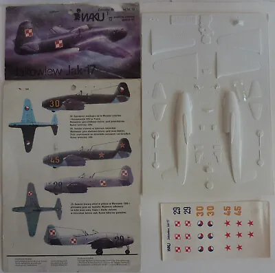 WAKU 1/72nd SCALE YAKOVLEV YAK-17 VACUUMFORMED KIT - SOVIET POLISH CZECH AF • £6.99