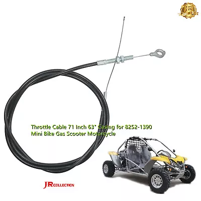 Throttle Cable 71 Inch 63  Casing For 8252-1390 Mini Bike Gas Scooter Motorcycle • $9.89