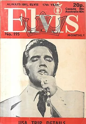Vintage Elvis Presley Monthly Magazine Vol 17 No 195 April 1976 • $1.89