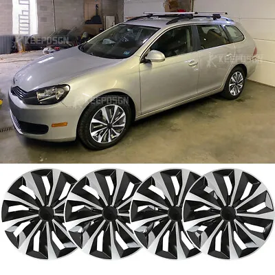 $67.55 • Buy 15  Set Of 4 Wheel Cover Snap On Full Hub Caps R15 For VW Volkswagen Jetta 15-18