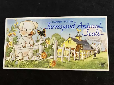 1947 VINTAGE Eureka Farmyard Animals Gummed Die Cut For Nursery NEVER USED • $18