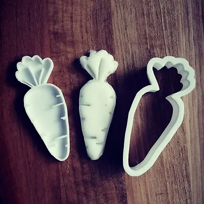 Carrot Cookie Cutter & Embossing Stamp Biscuit Dough Fondant Cake Easter Small • £3.75