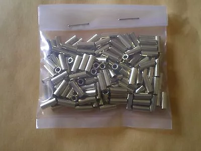 $10.50 • Buy 50 Brass Wire Leader Crimp Sleeves Good For 90,135,170 Lbs. Test #50l .096 I.d.