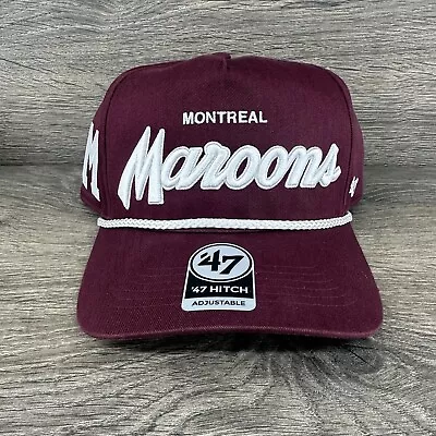 Montreal Maroons '47 Hitch Snapback Adjustable Hat NHL Hockey Retro Rope • $33.95