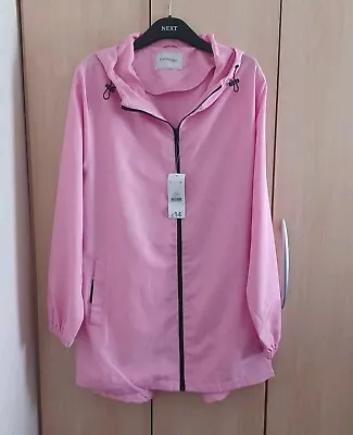 Ladies Pink Lightweight Rain Mac George Size 18 New • £5