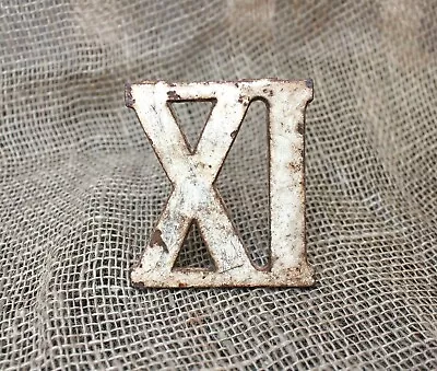 Antique Cast Iron Roman Numeral 11 Gate Number Eleven House Sign Metal Marker • $18.65