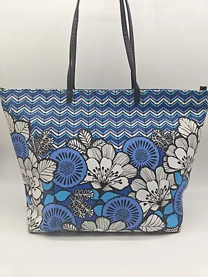 Vera Bradley Bayou Faux Leather Printed Extra Large Tote Bag - Blue • $50