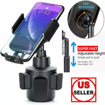 Universal 360° Adjustable Phone Mount Car Cup Holder Stand Cradle For Cell Phone • $9.45