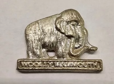 Metal Wooly Mammoth Elephant Pin Dino Prehistoric Silver Tone Animal Jurassic  • $6