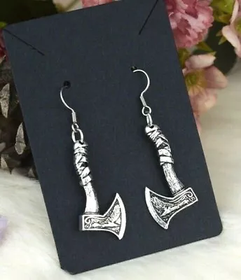 £5.99 • Buy Celtic Axe Earrings Viking Pagan Norse Drop Ear Rings