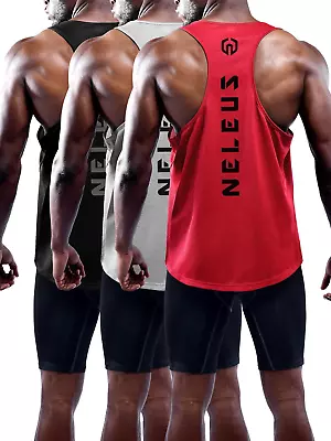 Men'S 3 Pack Dry Fit Y-Back Muscle Tank Top • $34.94