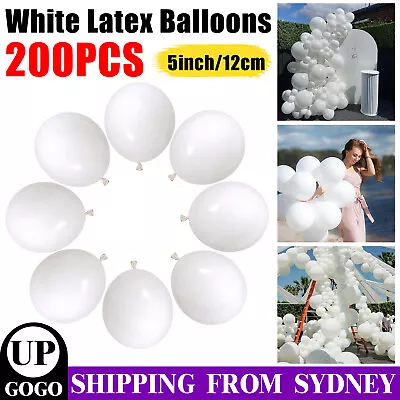 200pcs 5 Inch/12cm White Latex Balloon Birthday Party Wedding Decoration Balloon • $7.95