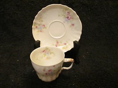 Vintage  Theo Haviland Limoges France Floral DemiTasse Tea Cup And Saucer • $1.29