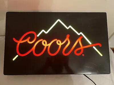 Vintage Coors Beer Neo Neon Wall Light Up Bar Sign Game Room Man Cave RARE • $124.95