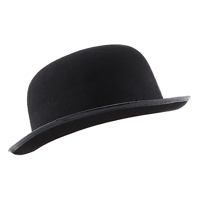 Wool Men's Black Brown Bowler Hat Gentleman Crushable Fedora Hat • $9.49