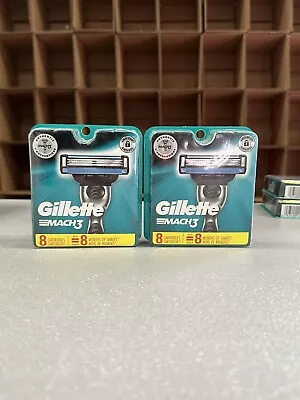 Gillette Mach3 Razor Blade Refills 8 Cartridges RAZOR REFILLS NEW 2 PACK • $24.50
