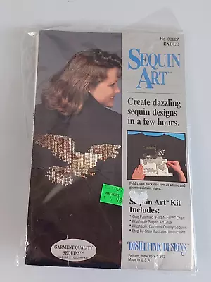 DISTLEFINK DESIGNS Sequin Art Kit #33227 Eagle ~ NOS Sealed • $12