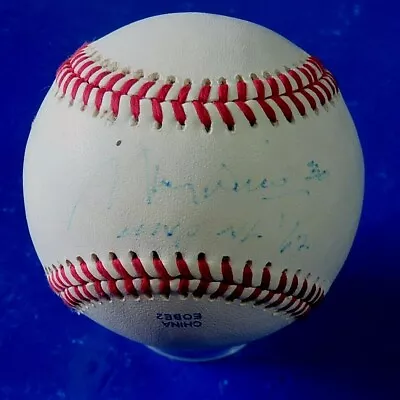 MAURY WILLS Light Autograph SIGNED LITTLE LEAGUE BASEBALL ~ 100% GUARANTEE • $10