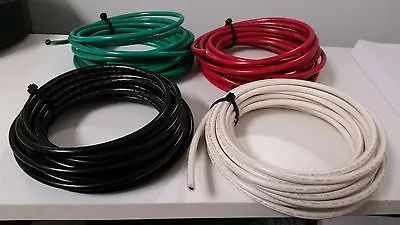 8 Awg Gauge Wire White Green Red & Black  Primary Stranded Copper Power 5' Each • $24.92