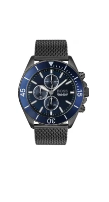 £85 • Buy GENUINE HUGO BOSS HB1513702 Ocean Edition Black & Blue Men's Watch