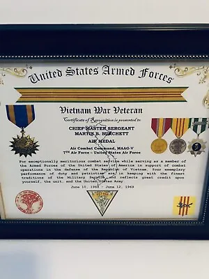 AIR MEDAL ~ Vietnam Service Recognition Certificate W/FREE PRINTING • $9.56