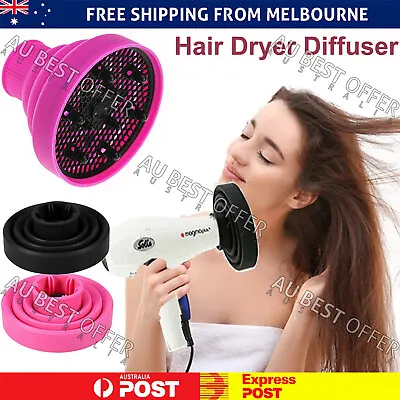 $11.65 • Buy Silicone  Hair Dryer Universal Travel Professional Salon Foldable Diffuser AUS