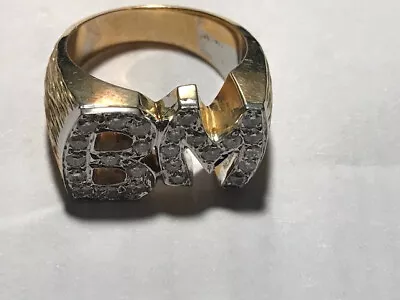 Vintage Men’s Diamond Solid 14k Yellow Gold Ring Clean Piece! 16GR! • $129.99