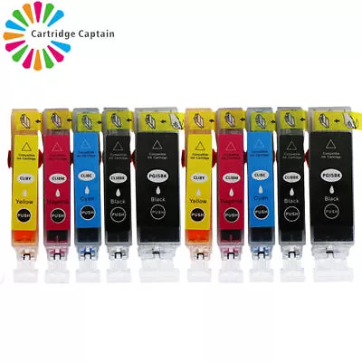 10 Ink Cartridges For Canon Pixma Ip3300 Ip4200 Ip4300 Ip4500 Pgi-5 Cli-8 • £12.42