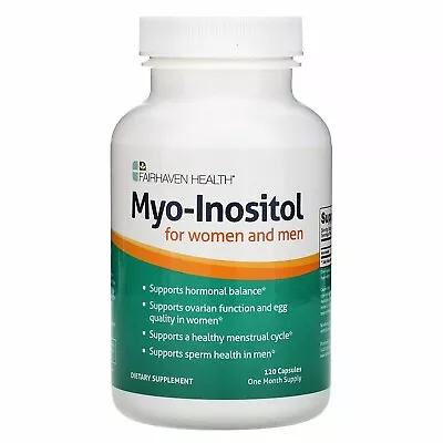 Fairhaven Health Myo-Inositol For Women And Men 120 Capsules UK DELIVERY • £36.99