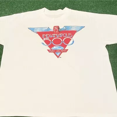 Vintage 90s Indy 500 Racing Diamond Logo VTG 1991 Shirt Mens Size XL  • $34.99