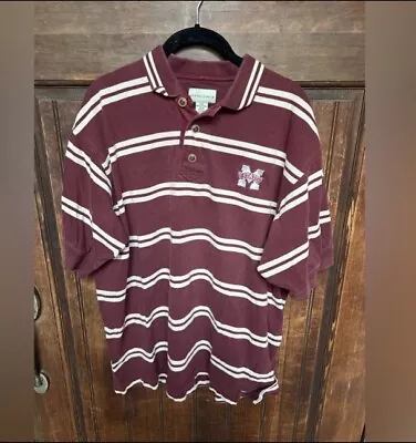 Mississippi State “M State” Polo Shirt Size L GUC • $6