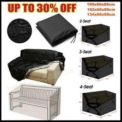 Heavy Duty Waterproof Outdoor Garden Bench Seat Cover For Furniture 2~3~4 Seater • £7.22