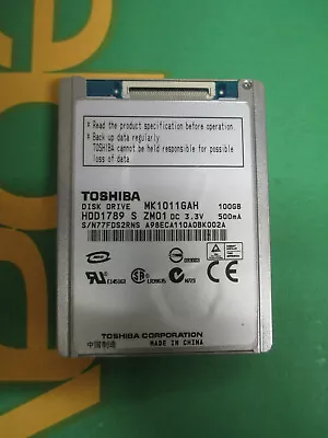 Toshiba MK1011GAH 100GB HDD Zif Hard Drive 4200RPM 1.8  HDD1789 • £34.55