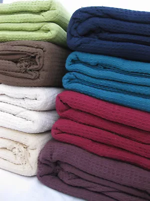 £22.99 • Buy LARGE 100% Cotton Woven Sofa / Bed Throw 6 Sizes + Giant Jumbo Size 