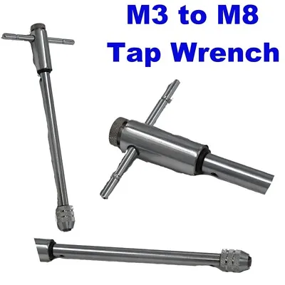 £9.95 • Buy T Bar Tap Wrench M3 To M8 Extra Long 255mm Ratchet Reversible Tap And Die TP127