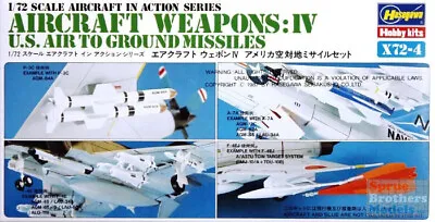 HAS35004 1:72 Hasegawa Aircraft Weapons Set IV - US Air To Ground Missiles • $12.14