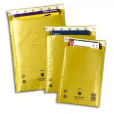 100x Small Mail Lite Envelopes A000 110x160mm Gold Bubble Protected Mailers • £15.28