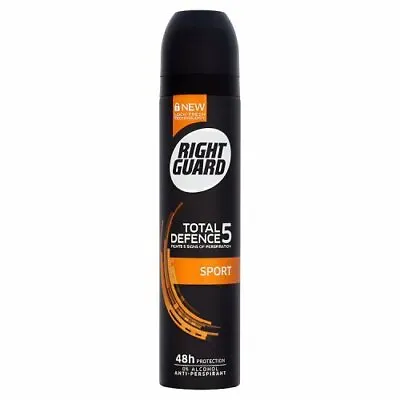 £15.33 • Buy Right Guard Total Defence 5 Sport Anti-Perspirant Deodorant 250 Ml Pack Of 6