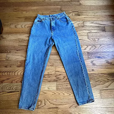 Vintage 90s Lee Womens Size 12 M Blue Denim Jeans Acid Wash • $10.95