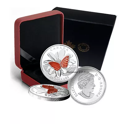 $95.66 • Buy 2016 Canada $20 The Colourful Wings Of A Butterfly Fine Silver Coin (54)