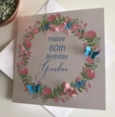 Personalised Birthday Card Grandma Mum Sister Aunty 30 40 50th 60 70 80 90 100 • £4.50