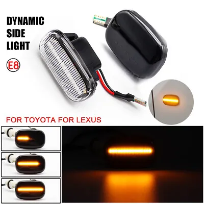 Dynamic LED Side Marker Turn Signal Lights For Toyota Corolla Hilux Camry Lexus • $16.99