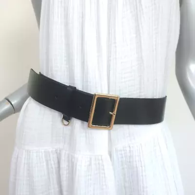 FRAME D-Ring Belt Black Leather Size Small • $99