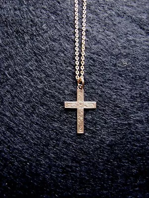 Vintage 9ct Gold Cross & Chain • £55