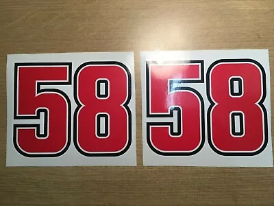 X2 Marco Simoncelli Stickers 58 Vinyl Motorcycle GP. Large 150x122cm • $4.60