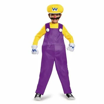 Disguise Super Mario Wario Deluxe Video Games Childrens Halloween Costume 98815 • $75.58